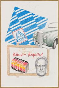  Alex Wissel, Kunst = Kapital (Rheingold), 2016, Farbstift auf Papier, aufgezogen auf Alu Dibond, 95,5 x 63,5 cm (Blatt), Courtesy of Ginerva Gambino, Foto: Johannes Bendzulla